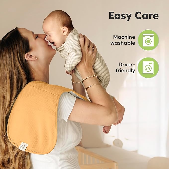 KeaBabies 5-Pack Organic Burp Cloths Baby Girl, Boy - Extra Large, Absorbent Baby Burp Cloths, Soft Burping Cloths for Babies, Newborn Burp Clothes, Cotton Burp Rags, Thick Burp Cloth (Sahara/Quin)