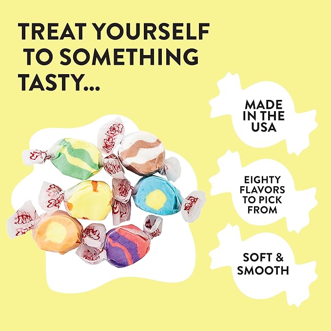 Taffy Town Candies- Tropical | Gourmet Taffy| Nougat-Style Candy| Soft & Delicious| Sumer Snack Treats| Party Good Candies| 5lbs