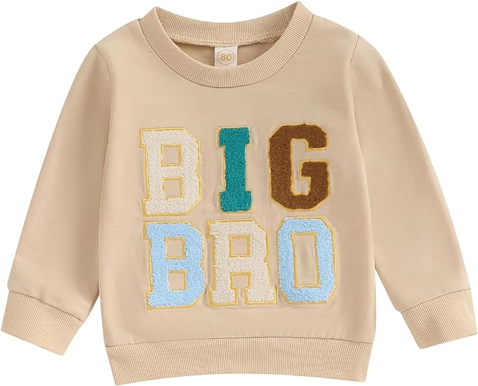 Twopumpkin Baby Toddler Girl Boy Sweatshirt/Romper Long Sleeve Sister Brother Matching Outfit Newborn Clothes