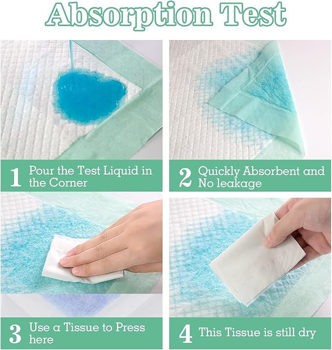 Disposable Underpads with Adhesive Tapes 23'' X 36'' Chucks Pads Heavy Absorbency Incontinence Pads, Waterproof Pee Pads, Thicker Chux Pads for Unisex Adult, Kids and Pet (40 Count)