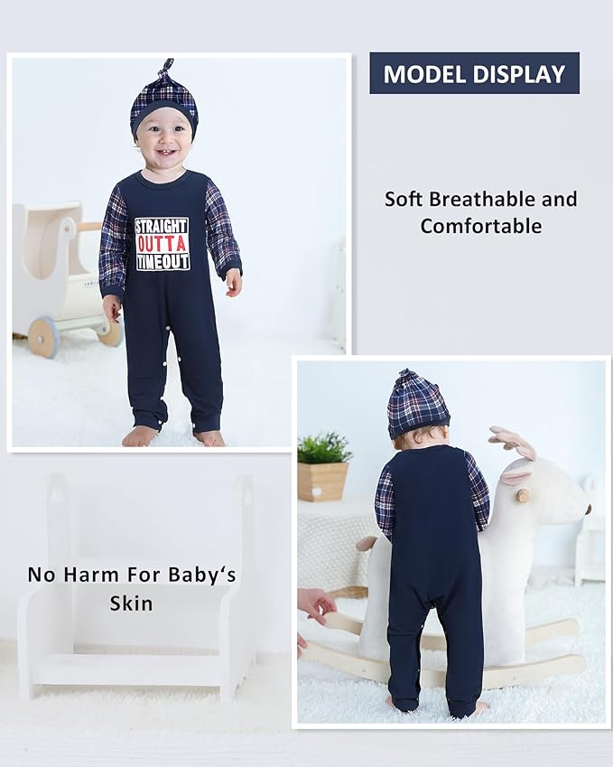 NZRVAWS Baby Boy Clothes Preemie Infant Boy Bear Outfits Jumpsuit Bodysuit Letter Print Romper