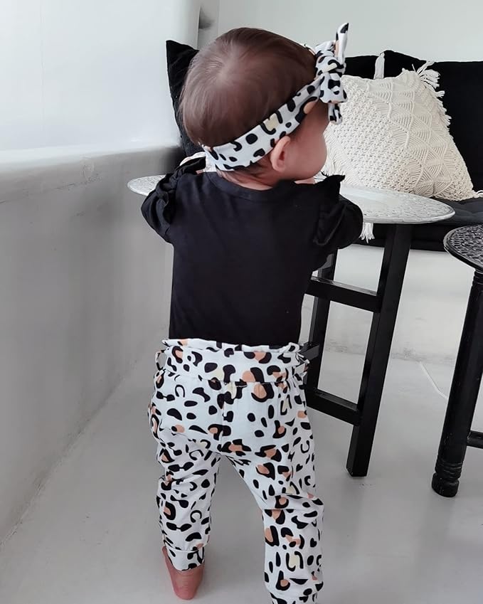 Infant Baby Girl Clothes Newborn Girl Outfit Long Sleeve Romper Pants Set Cute Baby Clothes for Girls Fall/Winter