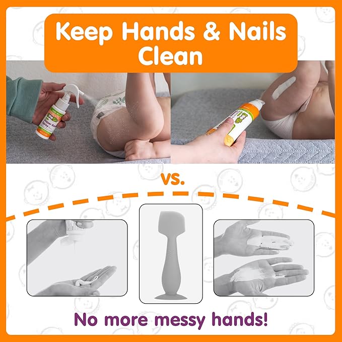 Boogie Maximum Strength Diaper Rash Bundle, Extra Strength Paste in Applicator Tube, 4 oz. + Diaper Rash Cream Spray, 1.7 oz.