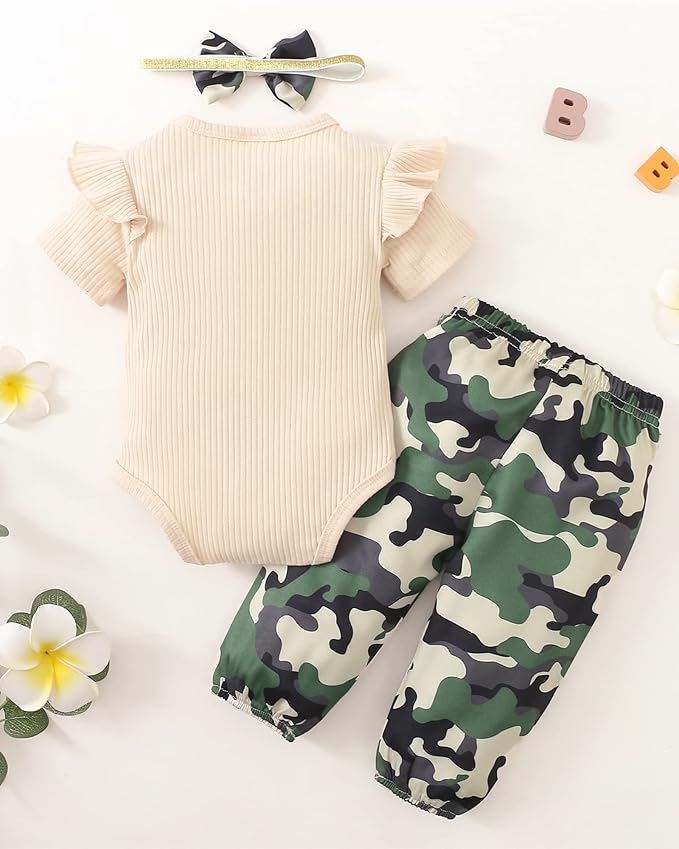 Infant Baby Girl Clothes Newborn Girl Outfit Long Sleeve Romper Pants Set Cute Baby Clothes for Girls Fall/Winter