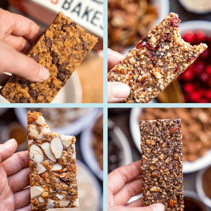 Taos Bakes - Variety Pack - Breakfast Bars - High Protein and High Fiber packed Granola Bars - Gluten Free & Non-GMO - Healthy Snacks for Adults & Kids – Trail Mix Bars - 12 Pack, 1.8oz ea