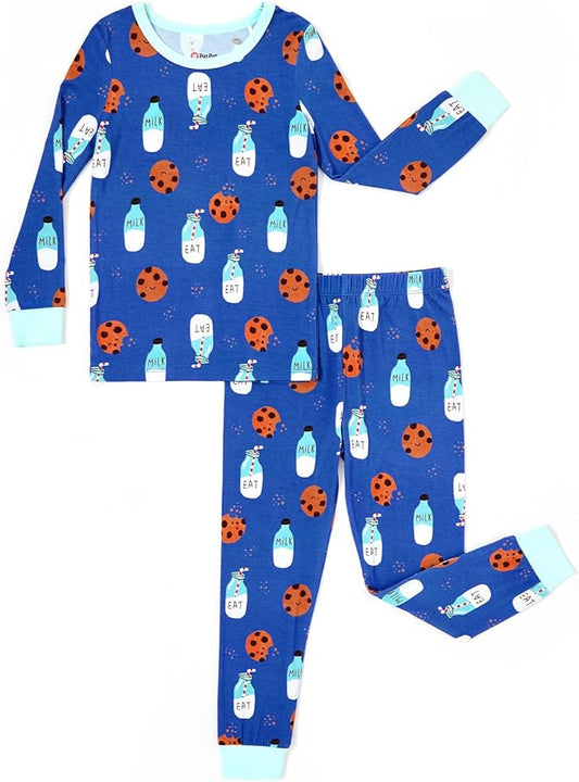 PATPAT Bamboo Viscose Pajama Sets for Toddler Boys & Girls Baby Kids, Ultra-soft Snug fit Pjs Sleepers for Birthday Holiday