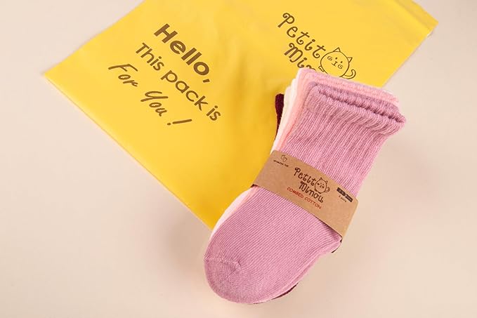 Bella Seamless-Toe Turkish Cotton Ribbed Crew Socks - Stylish and Cozy 6-Pack Baby & Toddler Socks