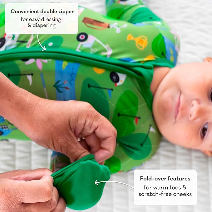 Little Sleepies Pajamas for Baby Boys & Girls, Viscose from Bamboo Baby Pajamas, Preemie & Newborn Sleepers, 2-Way Zipper PJs