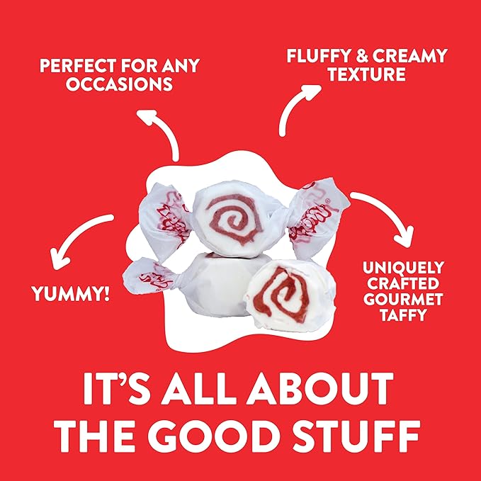 Taffy Town Saltwater Taffy, Red Velvet Cake, 2.5Lb