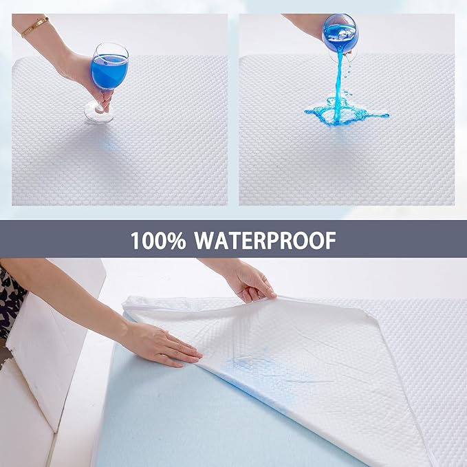 Lisara Mini Crib Mattress, 38" x 24" x 3" Dual Sided Gel Memory Foam Mattress with Waterproof, Removable and Breathable Ice Silk Cover