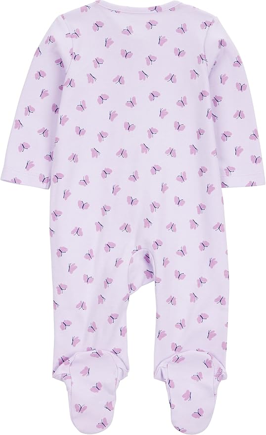 Simple Joys by Carter's Baby Girls' Cotton Footed Sleep and Play, Pack of 2