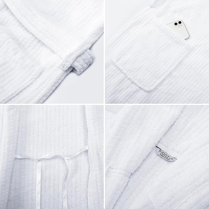 Hooded Bathrobes for Women, Soft Long Towel Robes for Women - Quick Dry yet Warm