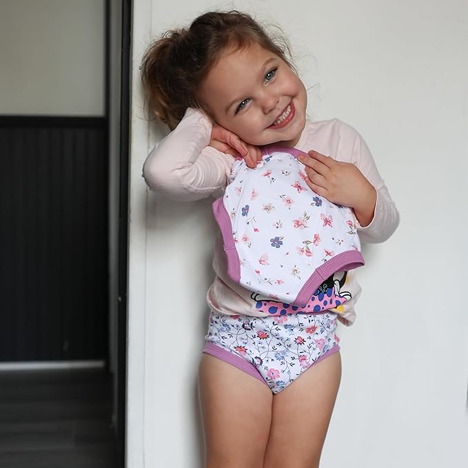 BIG ELEPHANT Potty Training Underwear - 10 Pack, 100% Cotton Absorbent Unisex Toddler Pee Pants for Boys Girls