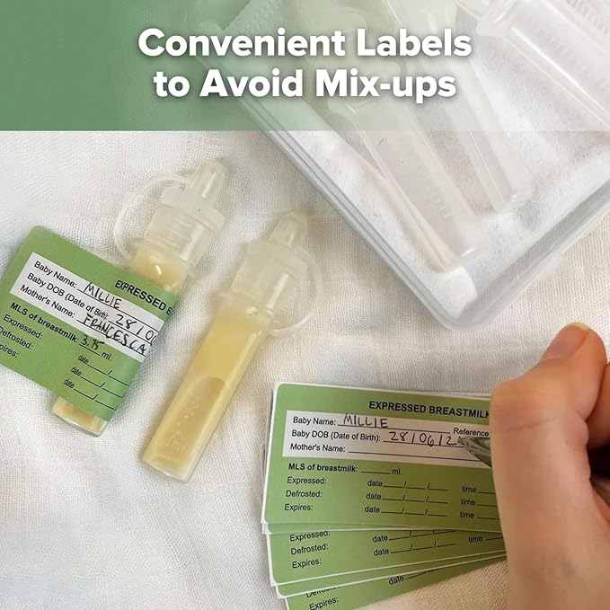 haakaa Colostrum Collector Syringes for Breastmilk Collector for Breastfeeding Moms to Collect Store and Feed Colostrum, 0.1oz/4ml, 2pcs