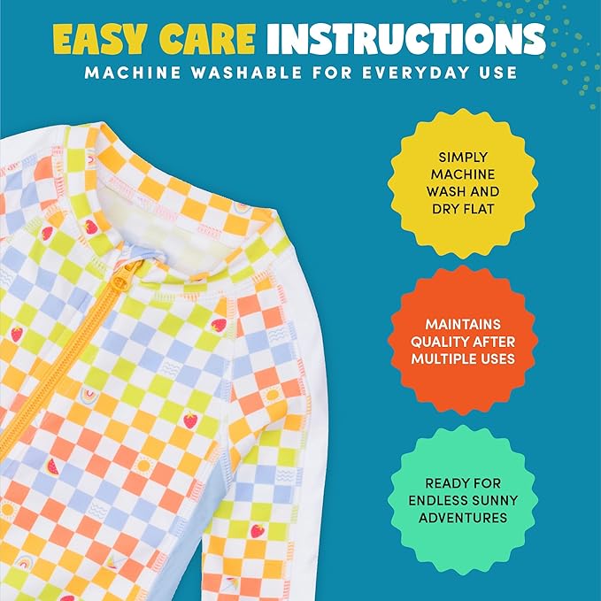 SwimZip Boys' Long-Sleeve UPF 50+ Swimsuit for Baby, Toddler, & Little Boys