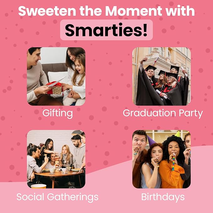 Smarties Candy Bulk Rolls Original Flavor - Gluten & Vegan Free - Classic Sweetness From Family Owned Company Since 1949, Peanut Free & Dairy Free - Perfect Halloween Candy - 5 Pound Bag