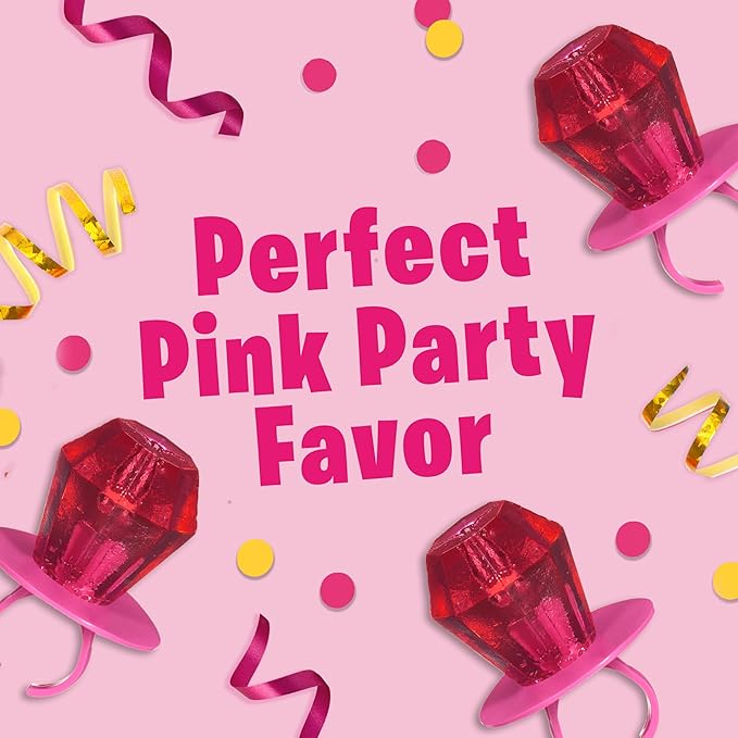 Ring Pop Individually Wrapped Pink Candy, Strawberry 30 Count Lollipop Bulk Pack – Lollipop Suckers for Kids, Fun Candy Bulk for Gender Reveal, Bachelorette Party Favors, Kids Party Favors