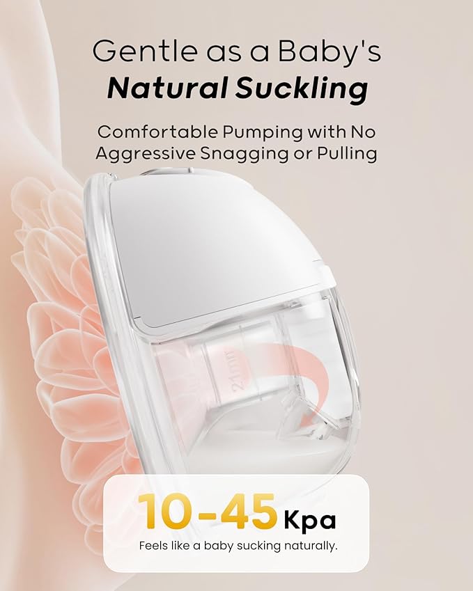 Nuliie Hands-Free Breast Pump, Wearable Breastfeeding Pump 4 Modes 9 Levels with 18/21/24MM Flange, Electric Breast Pump Portable, Replaced Pumping Accessories Included (2 Packs, Pink)