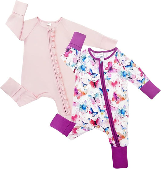 Bow Dream Bamboo Rayon Baby Pajamas Infant Sleepers Newborn Girl Boy Clothes Rompers Jumpsuit Outfit