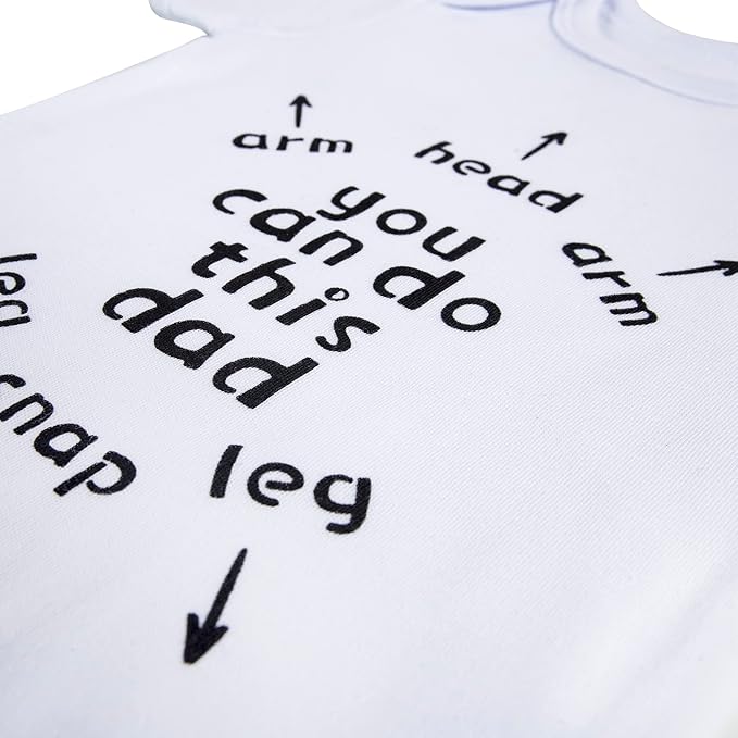 Cnins Funny Baby Bodysuit & Daddy Matching Cotton Outfit for Wild One 1st Birthday, Unisex Newborn Infant Clothes 0-24M