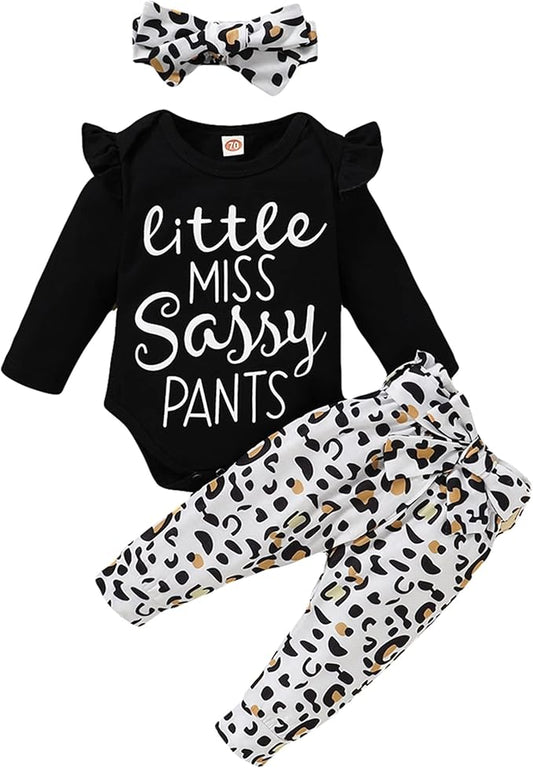 Infant Baby Girl Clothes Newborn Girl Outfit Long Sleeve Romper Pants Set Cute Baby Clothes for Girls Fall/Winter