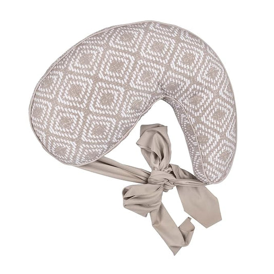 Boppy Anywhere Travel Nursing Pillow, Latte Rattan, Plus Sized to Petite with Stretch Belt, Portable Nursing Pillow, Breastfeeding and Bottle-Feeding Support, Machine Washable