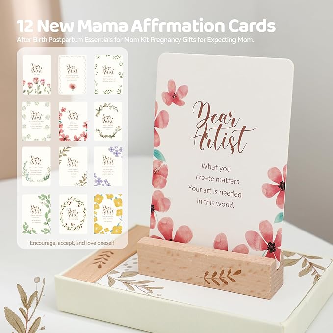 New Mom & Baby Gift Set | Pregnancy & Baby Shower Gifts for Her | Mama Bear Mug, Eye Mask & Baby Rattle Care Package