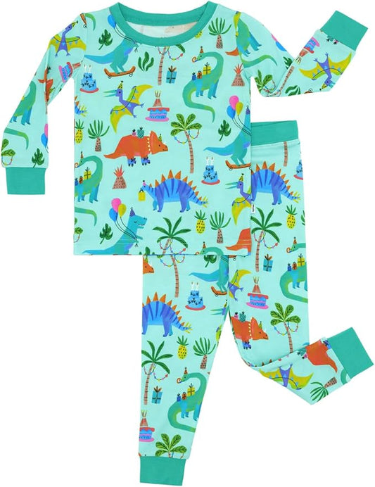 Little Sleepies Two-Piece Pajama Set for Boys & Girls, Soft Viscose from Bamboo Toddler Pajamas for Kids, Family Matching PJs