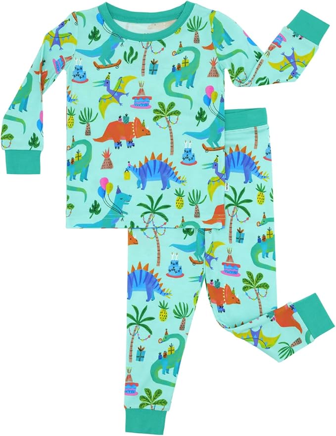 Little Sleepies Two-Piece Pajama Set for Boys & Girls, Soft Viscose from Bamboo Toddler Pajamas for Kids, Family Matching PJs