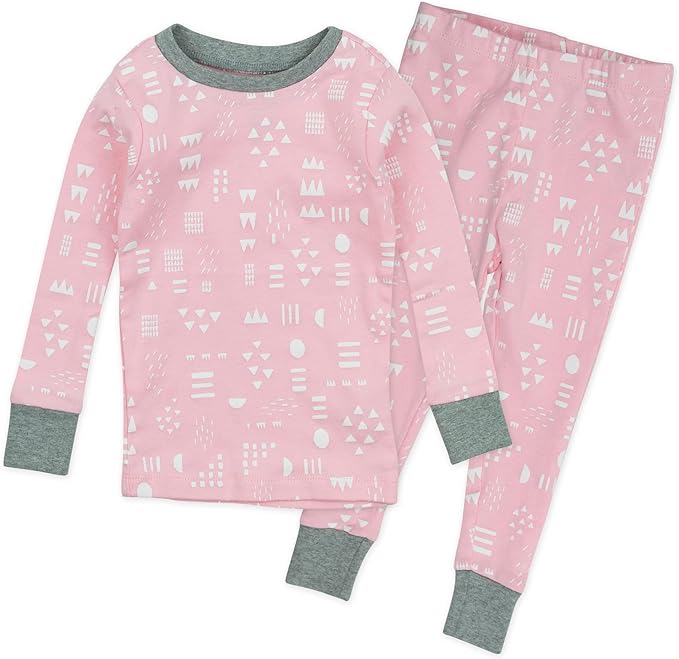 HonestBaby Classics 2-Piece Pajamas Sleepwear Pjs 100% Organic Cotton for Baby, Toddler, Kids