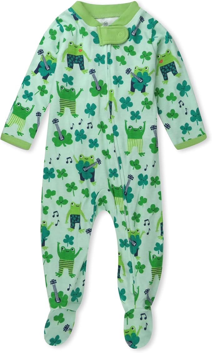 HonestBaby Baby Celebration Sleep & Play Footed One-Piece Pajama Sleeper 100% Organic Cotton