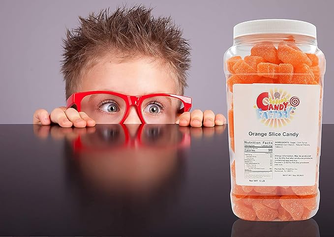 Sarah's Candy Factory Orange Slice Candy (5 Lbs in Jar)
