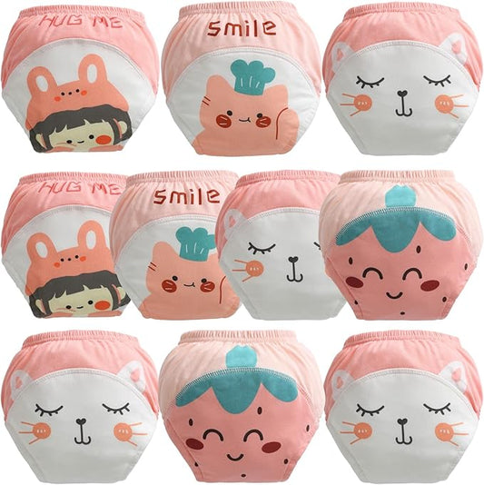 Toddler Potty Training Underwear for Kids, Cotton Reusable Waterproof Potty Training Pants Size 2t,3t,4t,5t,6t