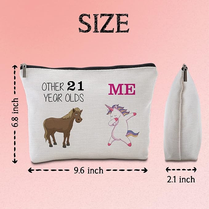 21st Birthday Gifts for Her Travel Makeup Bag Funny Unicorn Gift Bag Other 21 Year Old Me Unicorn Best 21st Birthday Gift Ideas 21 Year Old Birthday Gifts for Her
