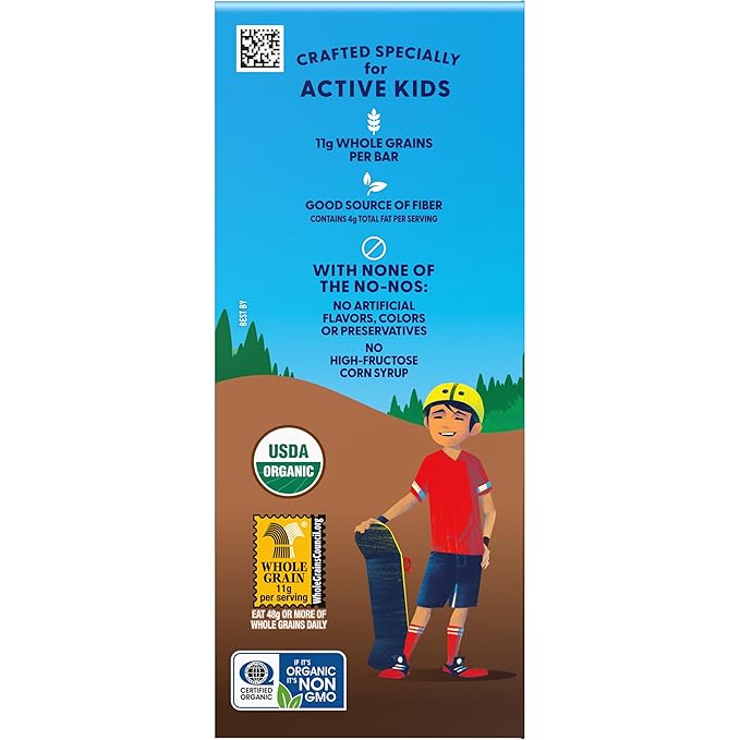 CLIF Kid Zbar - Chocolate Brownie - Soft Baked Whole Grain Snack Bars - USDA Organic - Non-GMO - Plant-Based - 1.27 oz. (18 Pack)