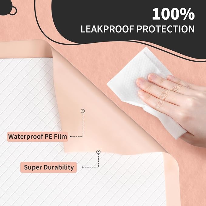 MKISS Bed Pads Disposable [100 Count] Adult Incontinence Underpads 30" x 36" Heavy Duty Absorbent Pee Pad, XL Chucks Leakproof, Extra Large Puppy Training Pad, Waterproof Baby Changing Pad