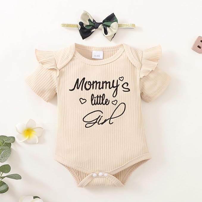 Infant Baby Girl Clothes Newborn Girl Outfit Long Sleeve Romper Pants Set Cute Baby Clothes for Girls Fall/Winter