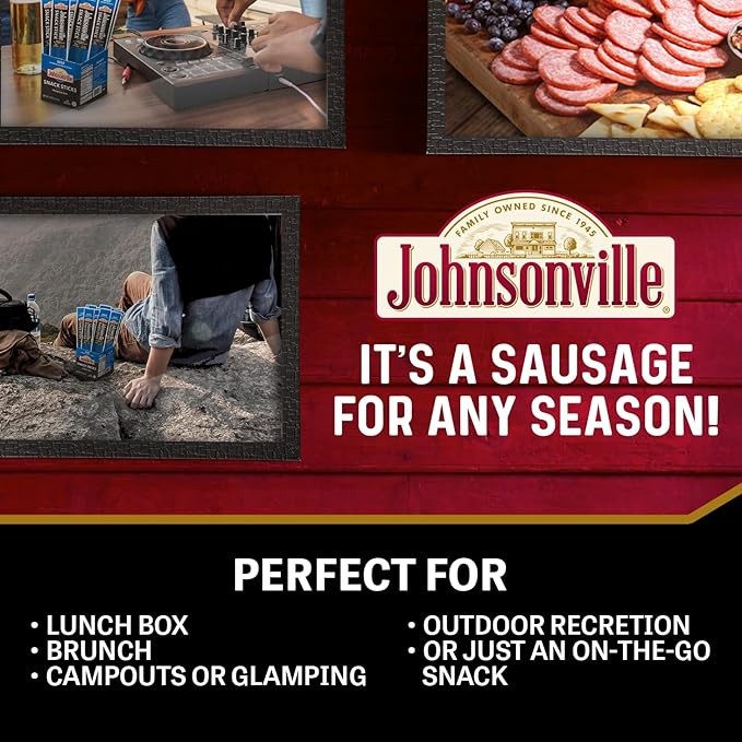 Johnsonville Summer Sausage Snack Sticks - Dairy Free, Gluten Free Protein Snacks, Jerky Snack Packs - Sweet Teriyaki, 1 oz., 24-Pack