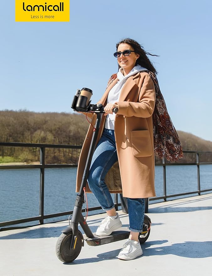 Stroller Cup Holder with Phone Holder - [Upgraded Anti-Slip Grips] [2-in-1] Walker Cup Holder, Wheelchair, Stroller Accessories, Universal Holder for Uppababy, Doona, Nuna, Jogger, Britax, Bugaboo