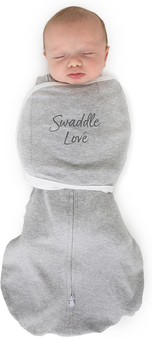 SwaddleDesigns 6-Way Omni Swaddle Sack Arms Up Swaddle for Newborn, More Options to Calm Startle Reflex, Improves Sleep