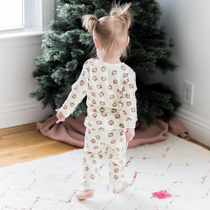 Babysoy Long Sleeve Unisex Lounge Set - Organic 2-Piece PJ Playwear Sets for Baby and Toddler