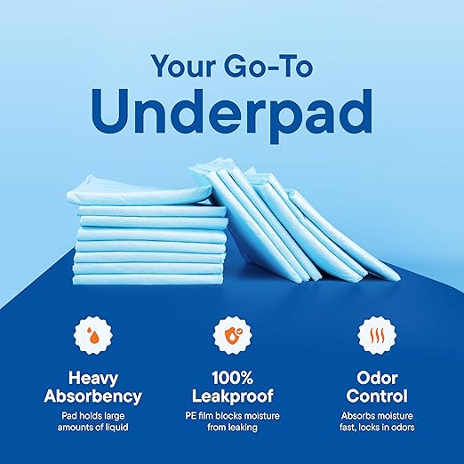 Chucks Pads Disposable [100-Pack] Adult Incontinence Underpads 36"x36" XXXL Bed Pads – Thin-Shield Technology, Super Absorbency – High Quality Mattress Protector Pee Pads for Kids, Seniors, Adults