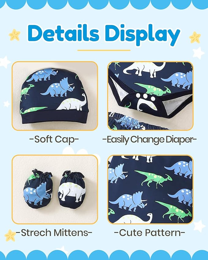 NZRVAWS Newborn Baby Boy Girl Clothes Unisex Infant Romper Pants Set Hat 4-Pack Outfits 0-12 Months 16 Pieces Toddler