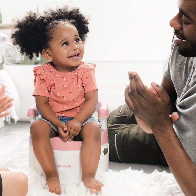 Jool Baby Potty Chair for Toddler Toilet Training - Splash Guard & Back Support (Pink)