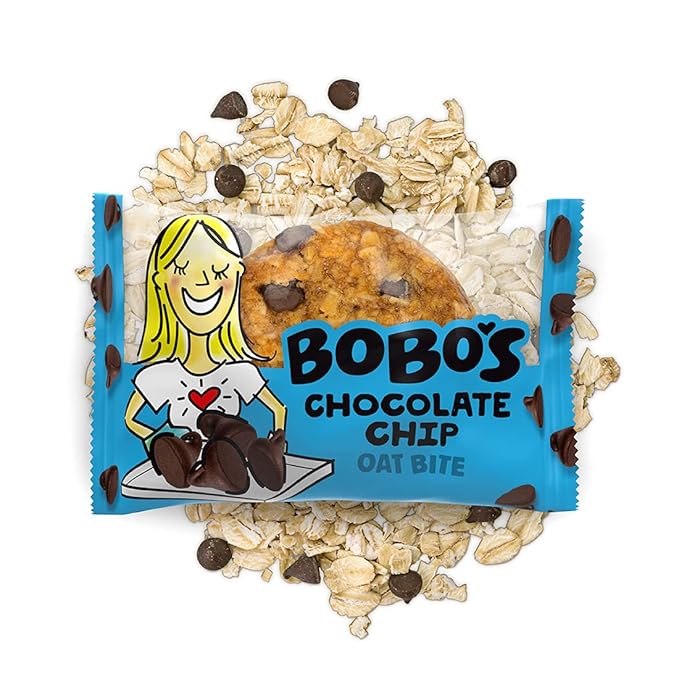 Bobo's Oat Bites, Original with Chocolate Chips, 1.3 oz Bites (30 Pack Box), Gluten Free Whole Grain Snack, Vegan On-The-Go