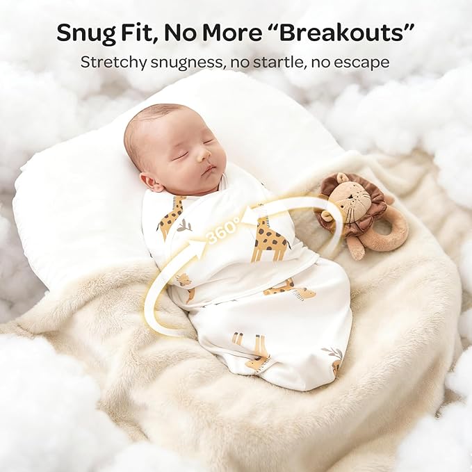 Momcozy Swaddles for Newborns, Quiet Fastner Suitable for Infant 0-3 Months, New-Parent-Friendly Swaddle Sack, Reduce Startle Reflex, Newborn Boys Girls Registry Essentials, 2-Pack, Bravery