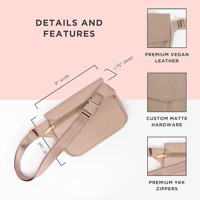 Freshly Picked Classic Park Pack Belt Bag, Fanny Packs for Women, Wear as a Waist Bag or Crossbody (Fig)