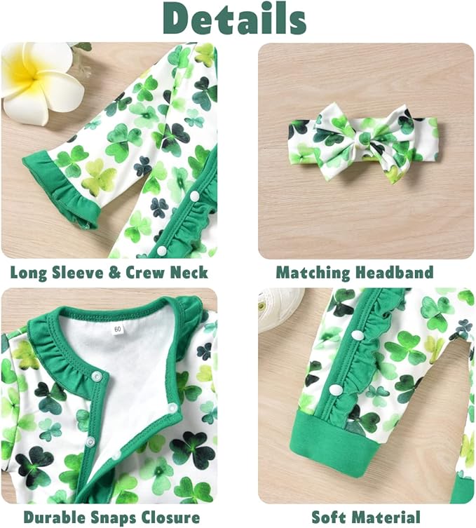 Aalizzwell Baby Girls Romper Outfit Fall Winter Clothes with Accessories