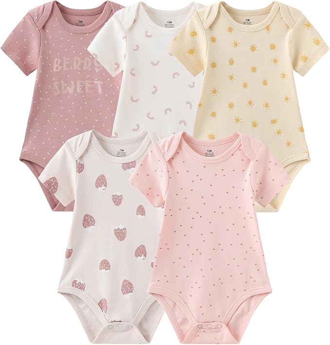 Newborn Layette Gift Set Bodysuits Pants for Baby Girl and Boy 24 Piece 100% Cotton Essentials and Accessories