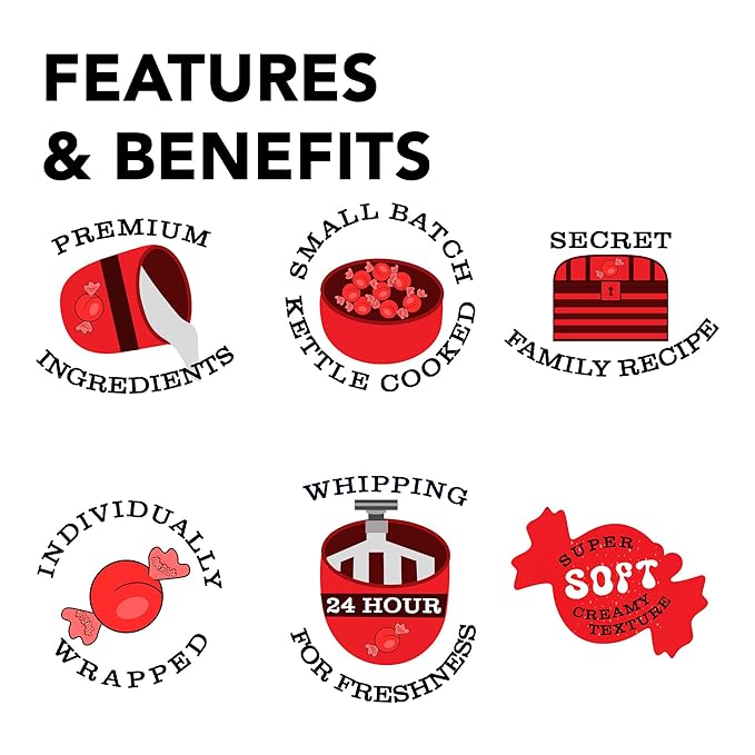 Taffy Town Saltwater Taffy- Peaches 'N' Cream | Gourmet | Nougat-Style Candy| Soft & Delicious| Sumer Snack Treats| Party Good Candies | 2.5 lbs